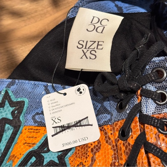 Free People x Dancassab XS Snakeskin Print Carmina Leather Pants Festival NWT - Picture 3 of 8